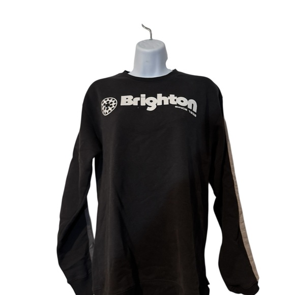 Locale Other - LOCALE Mens Brighton Snow Groomer Black Sweatshirt with White and Gray Accents